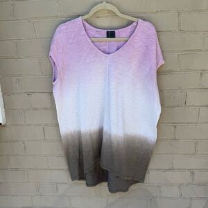 Anthropologie Gradient V-Neck Women's Top Beach Swim Cover Up Size S 100% Cotton